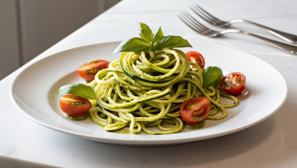 Zucchini Noodles with Pesto, Quick Healthy Recipes: Delicious and Nutritious Meals,