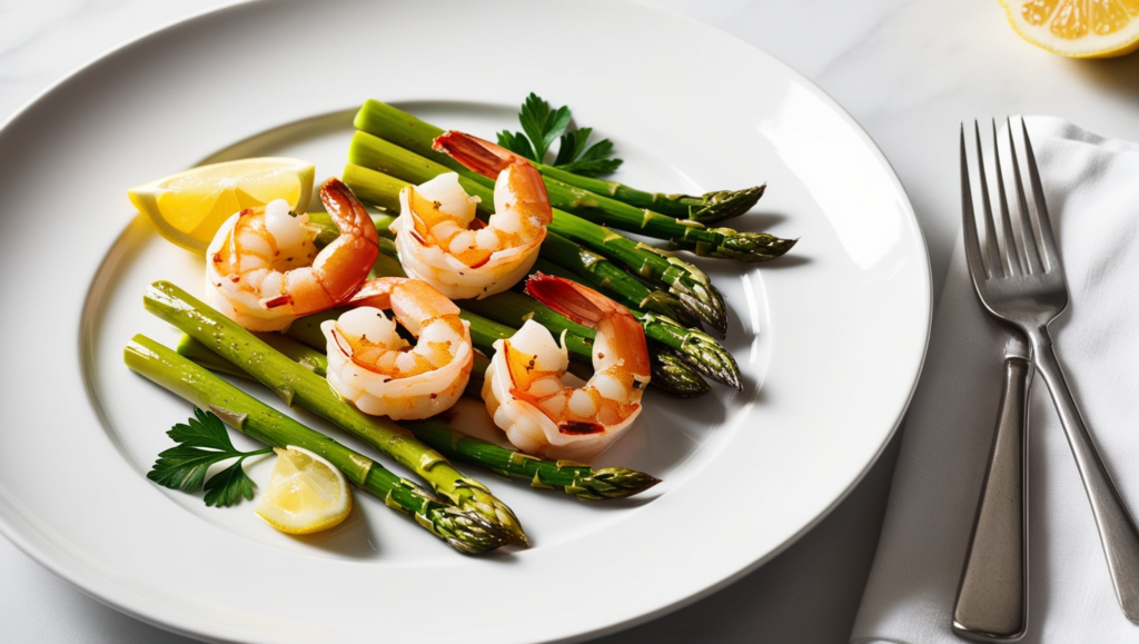 Quick Healthy Dinner Recipes: Delicious and Nutritious Meals, Lemon Garlic Shrimp and Asparagus