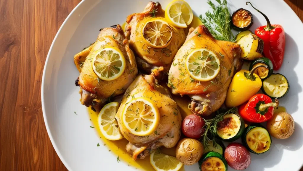 Lemon Herb Chicken with Roasted Vegetables, Easy Quick Healthy Dinner Recipes for Two | Nutritious & Delicious