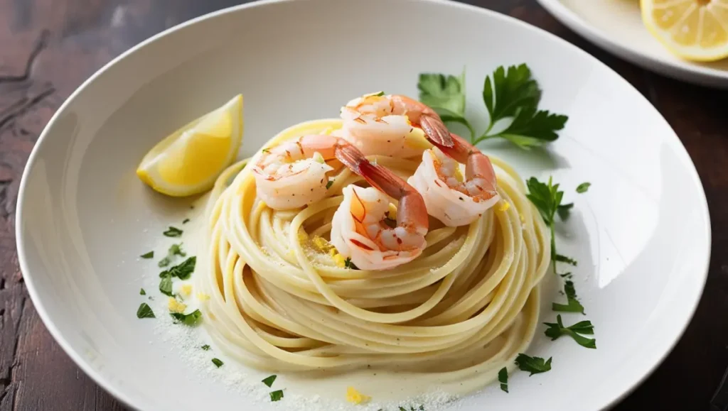 Creamy Lemon Garlic Shrimp Pasta, Healthy Dinner Recipes for Two
